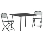 vidaXL Gartenmöbel Set 3 pcs Anthrazit Eisen und Stahl