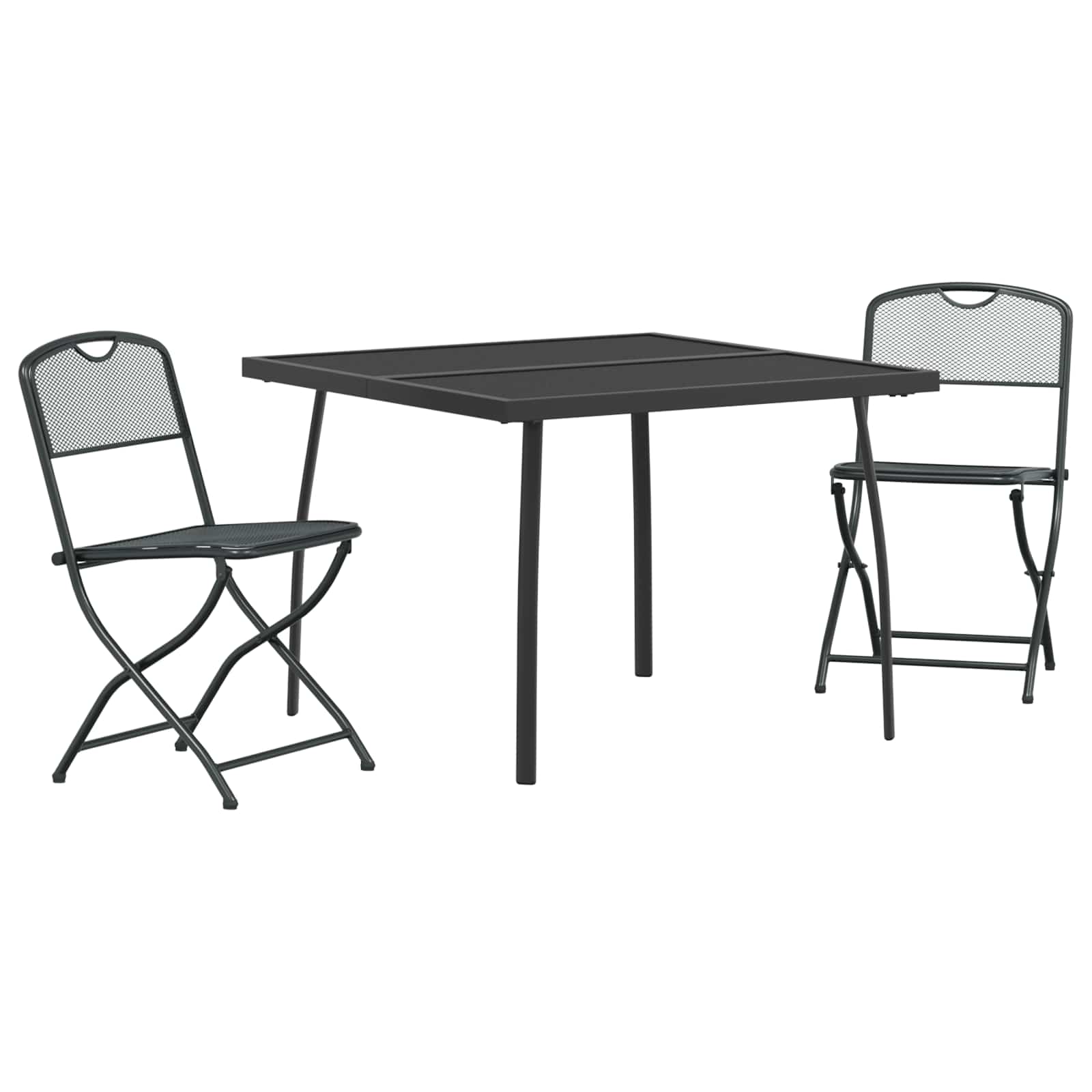 vidaXL Gartenmöbel Set 3 pcs Anthrazit Eisen und Stahl