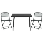 vidaXL Gartenmöbel Set 3 pcs Anthrazit Eisen und Stahl