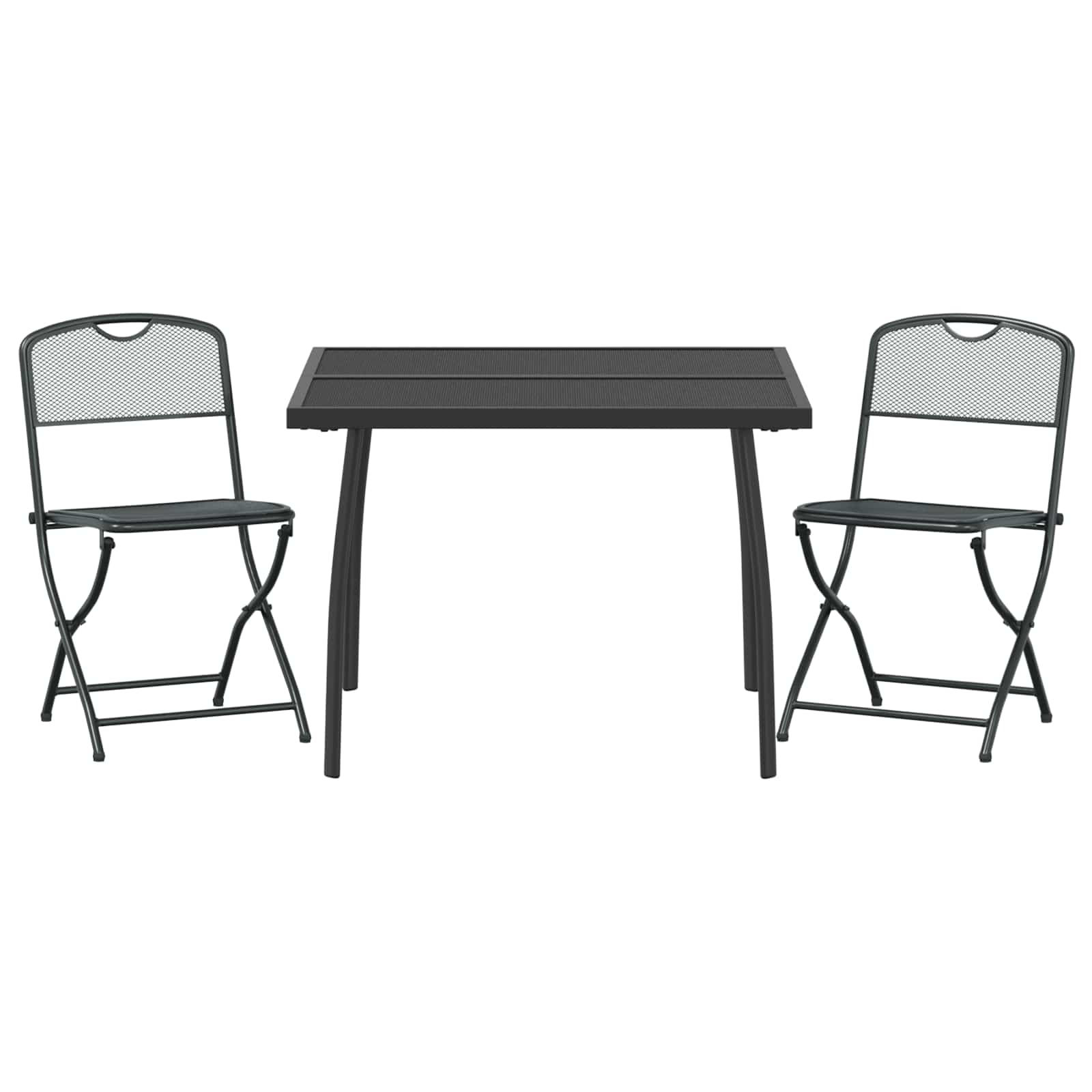 vidaXL Gartenmöbel Set 3 pcs Anthrazit Eisen und Stahl