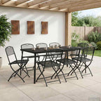 vidaXL Gartenmöbel Set 7 pcs Anthrazit Eisen und Stahl