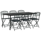 vidaXL Gartenmöbel Set 7 pcs Anthrazit Eisen und Stahl