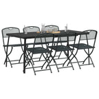 vidaXL Gartenmöbel Set 7 pcs Anthrazit Eisen und Stahl