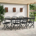 vidaXL Gartenmöbel Set 9 pcs Anthrazit Eisen und Stahl