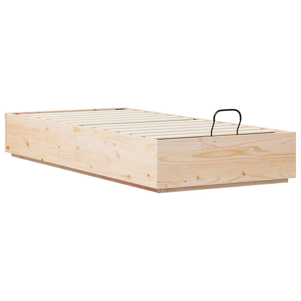 vidaXL Ottoman Bettgestell Natur 75 x 190 cm Massives Kiefernholz