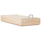 vidaXL Ottoman Bettgestell Natur 75 x 190 cm Massives Kiefernholz