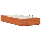 vidaXL Ottoman Bettgestell Wachsbraun 75 x 190 cm Massives Kiefernholz