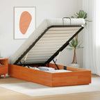 vidaXL Ottoman Bettgestell Wachsbraun 100 x 200 cm