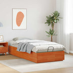vidaXL Ottoman Bettgestell Wachsbraun 100 x 200 cm