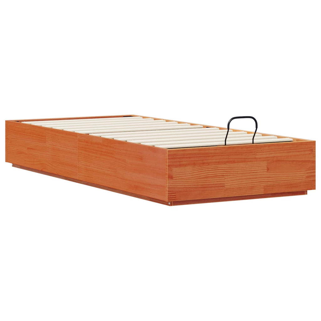 vidaXL Ottoman Bettgestell Wachsbraun 100 x 200 cm