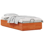 vidaXL Ottoman Bettgestell Wachsbraun 100 x 200 cm