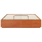 vidaXL Ottoman Bettgestell mit Speicher Wachsbraun 140 x 200 cm