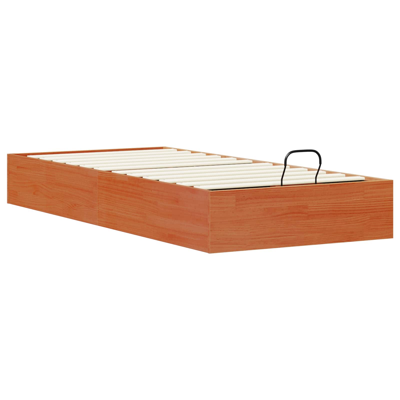 vidaXL Ottoman Bettgestell mit Stauraum Wachsbraun 75 x 190 cm
