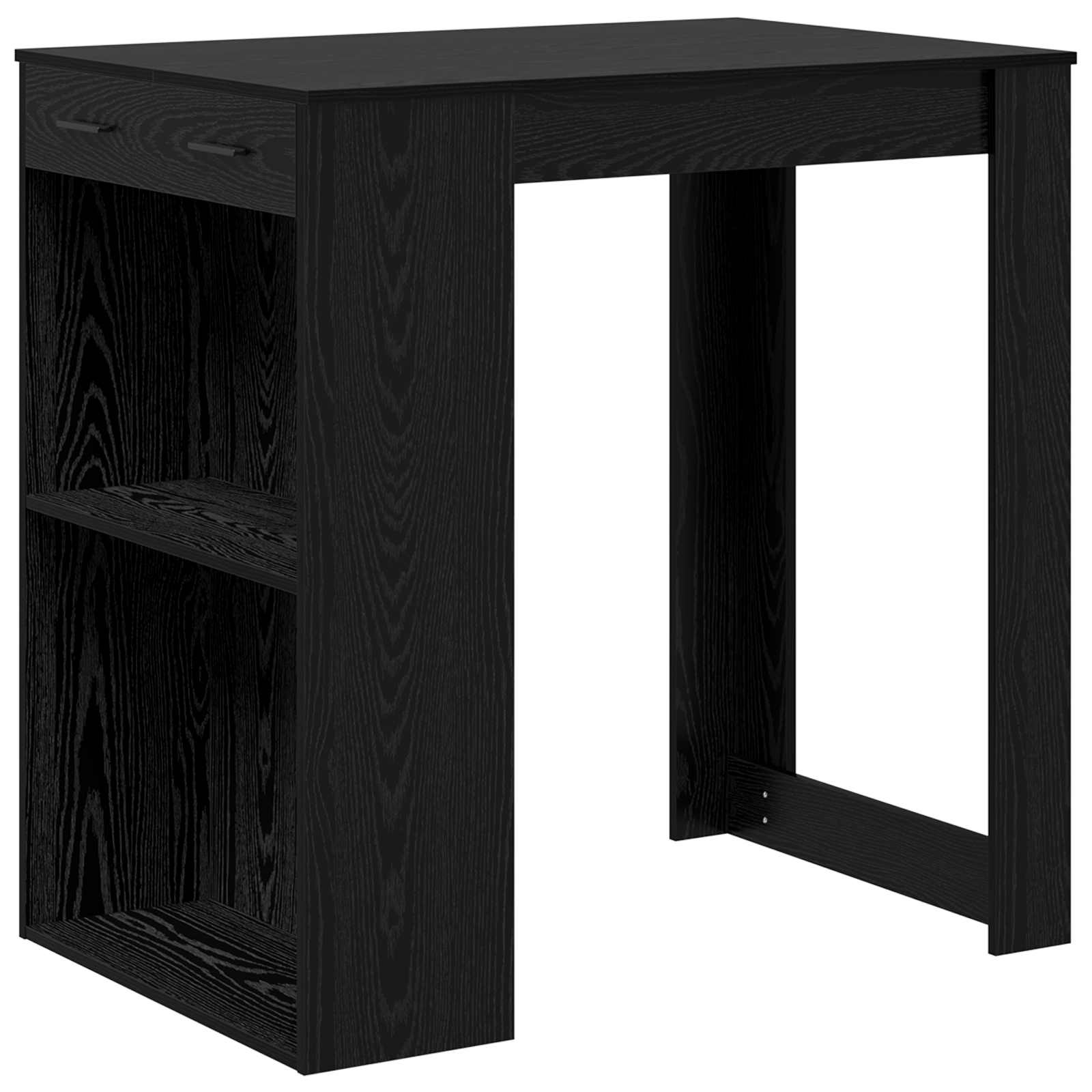 vidaXL Bartisch Schwarz Eichen-Optik 102 x 70 x 103,5 cm Holzwerkstoff