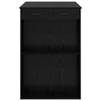 vidaXL Bartisch Schwarz Eichen-Optik 102 x 70 x 103,5 cm Holzwerkstoff