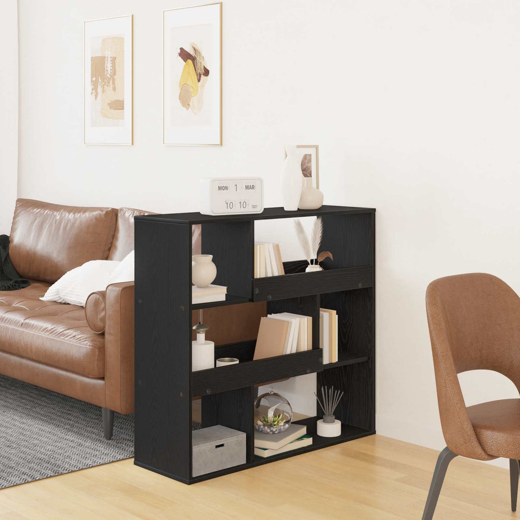 vidaXL Bücherregal Schwarz Eichen-Optik 100 x 33 x 94,5 cm