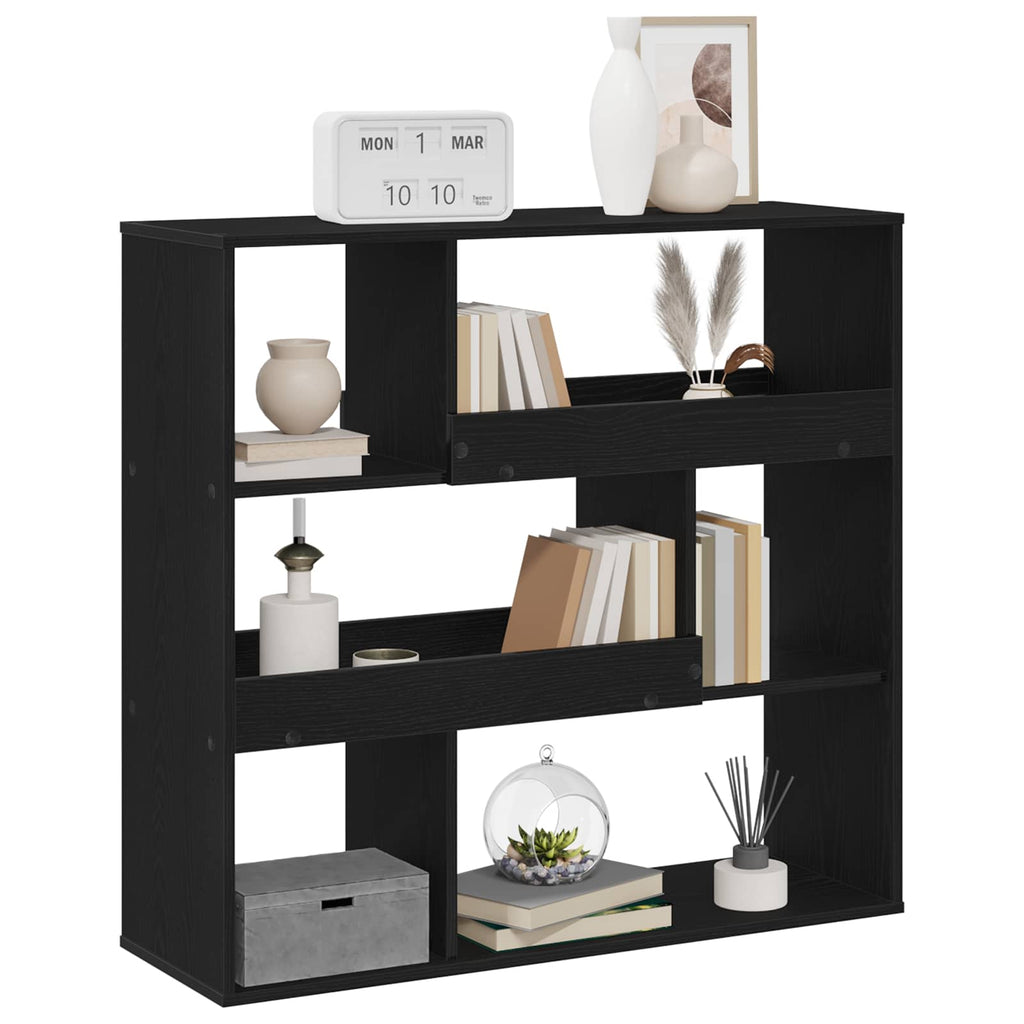 vidaXL Bücherregal Schwarz Eichen-Optik 100 x 33 x 94,5 cm