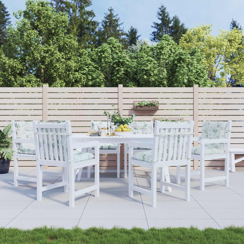 vidaXL Kissen für draußen 6 pcs Weiß 100 x 50 x 7 cm Stoff
