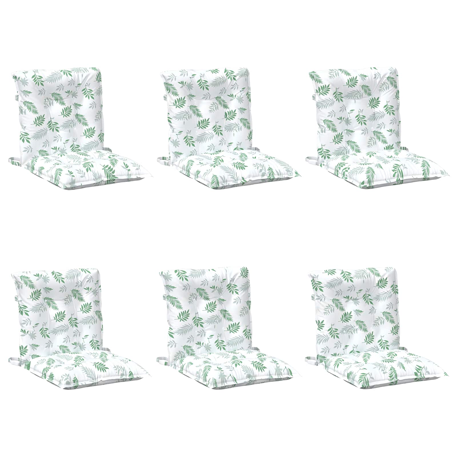 vidaXL Kissen für draußen 6 pcs Weiß 100 x 50 x 7 cm Stoff
