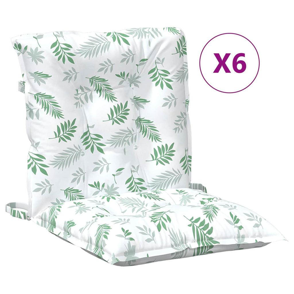 vidaXL Kissen für draußen 6 pcs Weiß 100 x 50 x 7 cm Stoff