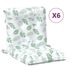 vidaXL Kissen für draußen 6 pcs Weiß 100 x 50 x 7 cm Stoff
