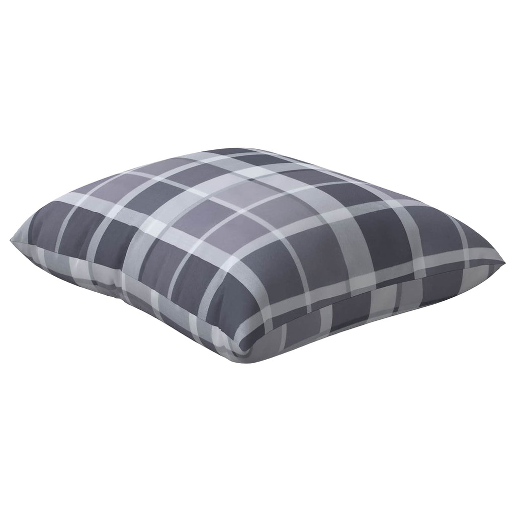 vidaXL Kissen für draußen Kariert 4 pcs Grau kariert 40 x 40 cm Stoff