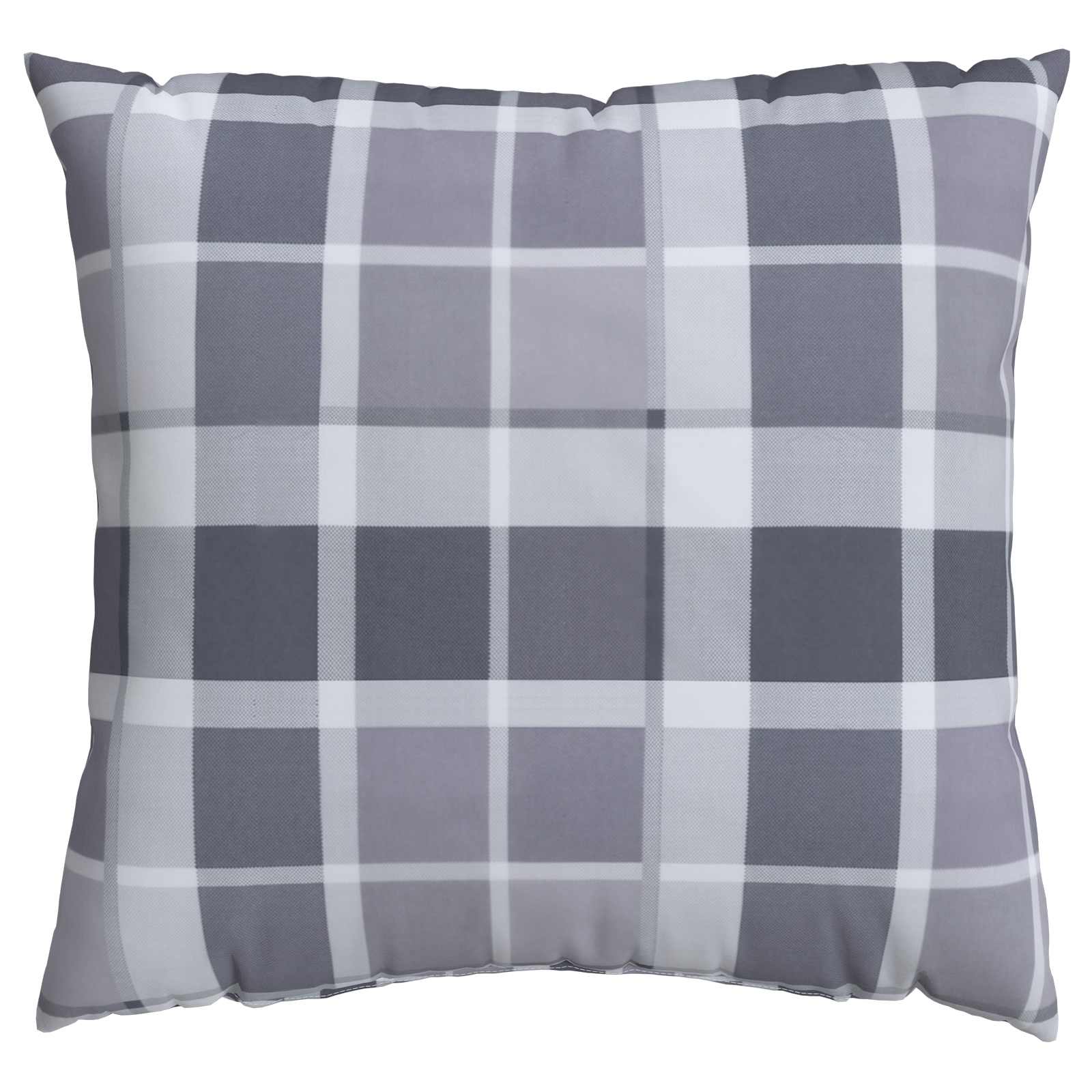 vidaXL Kissen für draußen Kariert 4 pcs Grau kariert 40 x 40 cm Stoff