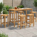vidaXL Outdoor Bar Set 7 pcs Natur Massivholz Teak