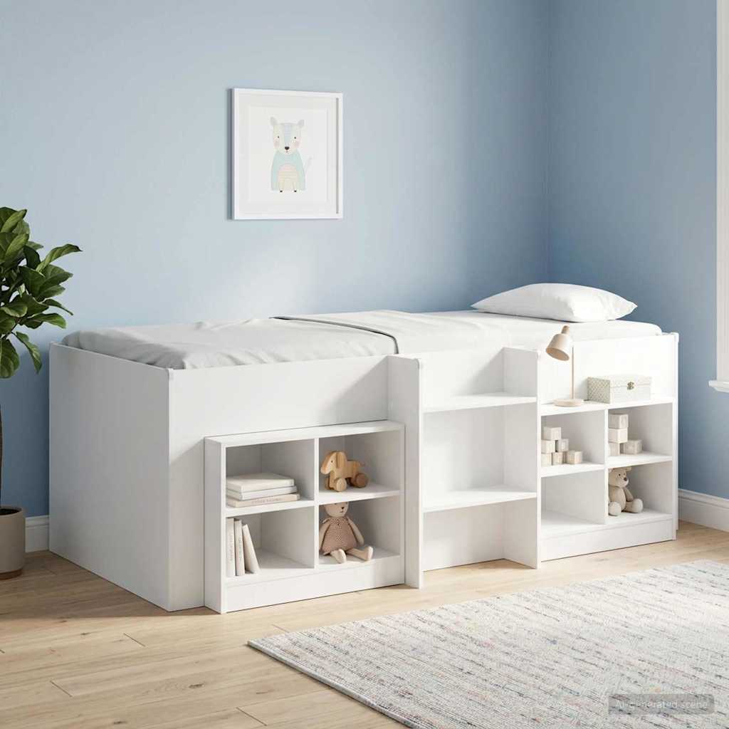vidaXL Hochbett für Kinder 2 pcs Weiß 80 x 200 cm Holzwerkstoff