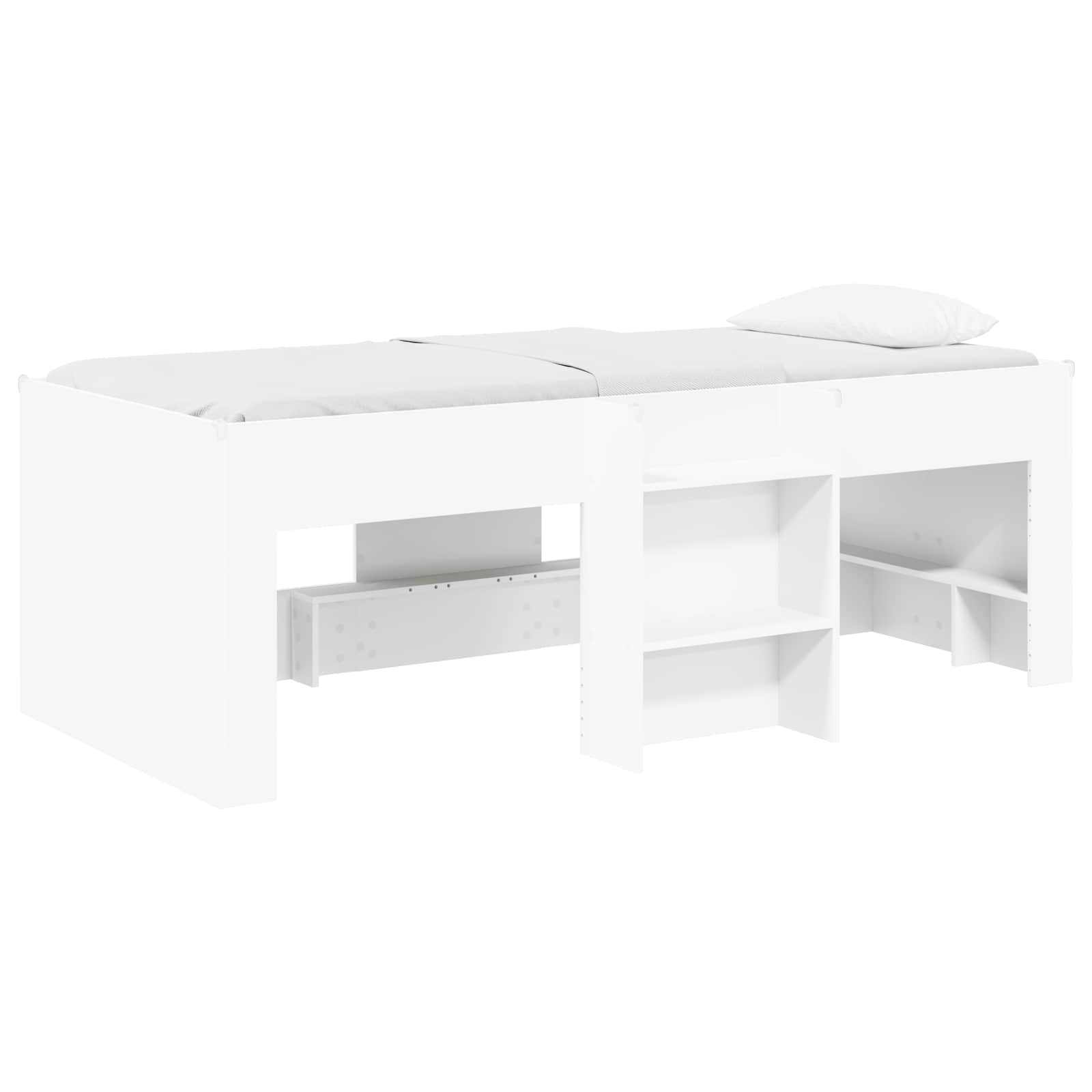 vidaXL Hochbett für Kinder 2 pcs Weiß 80 x 200 cm Holzwerkstoff