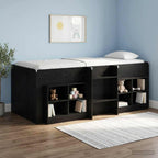 vidaXL Hochbett für Kinder 2 pcs Schwarze Eiche 203 x 101,1 x 68,5 cm