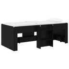 vidaXL Hochbett für Kinder 2 pcs Schwarze Eiche 203 x 101,1 x 68,5 cm