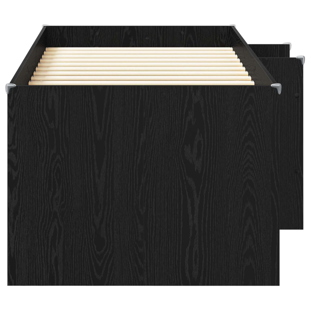 vidaXL Hochbett für Kinder 2 pcs Schwarze Eiche 203 x 101,1 x 68,5 cm