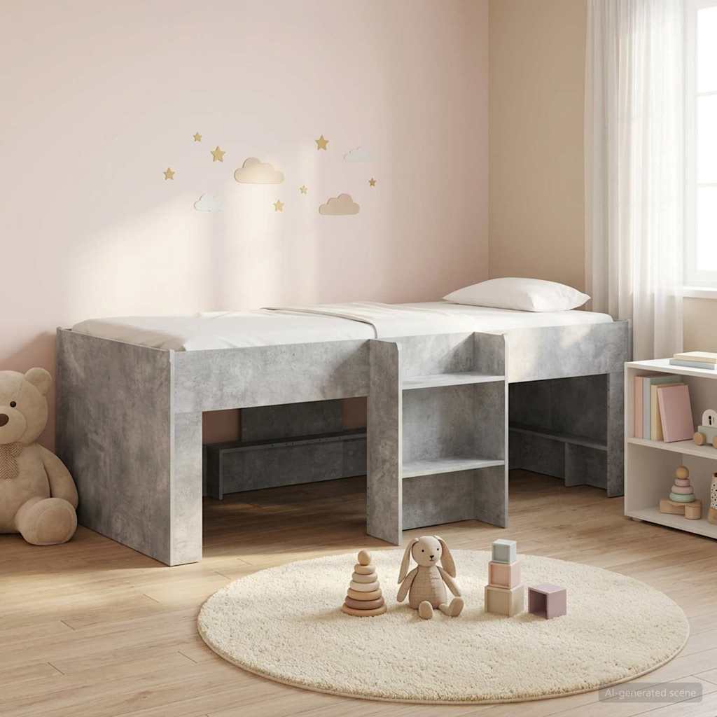 vidaXL Hochbett für Kinder 2 pcs Beton 203 x 101,1 x 68,5 cm