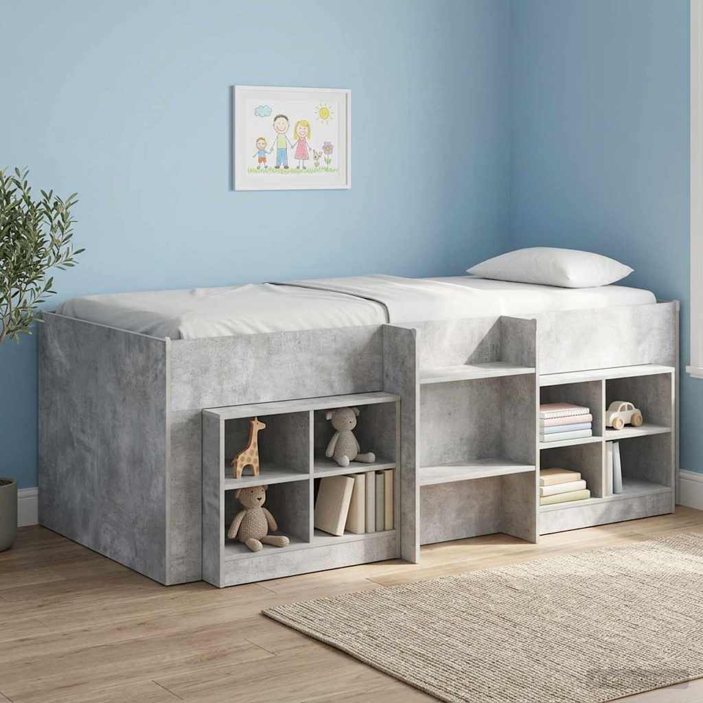 vidaXL Hochbett für Kinder 2 pcs Beton 203 x 101,1 x 68,5 cm