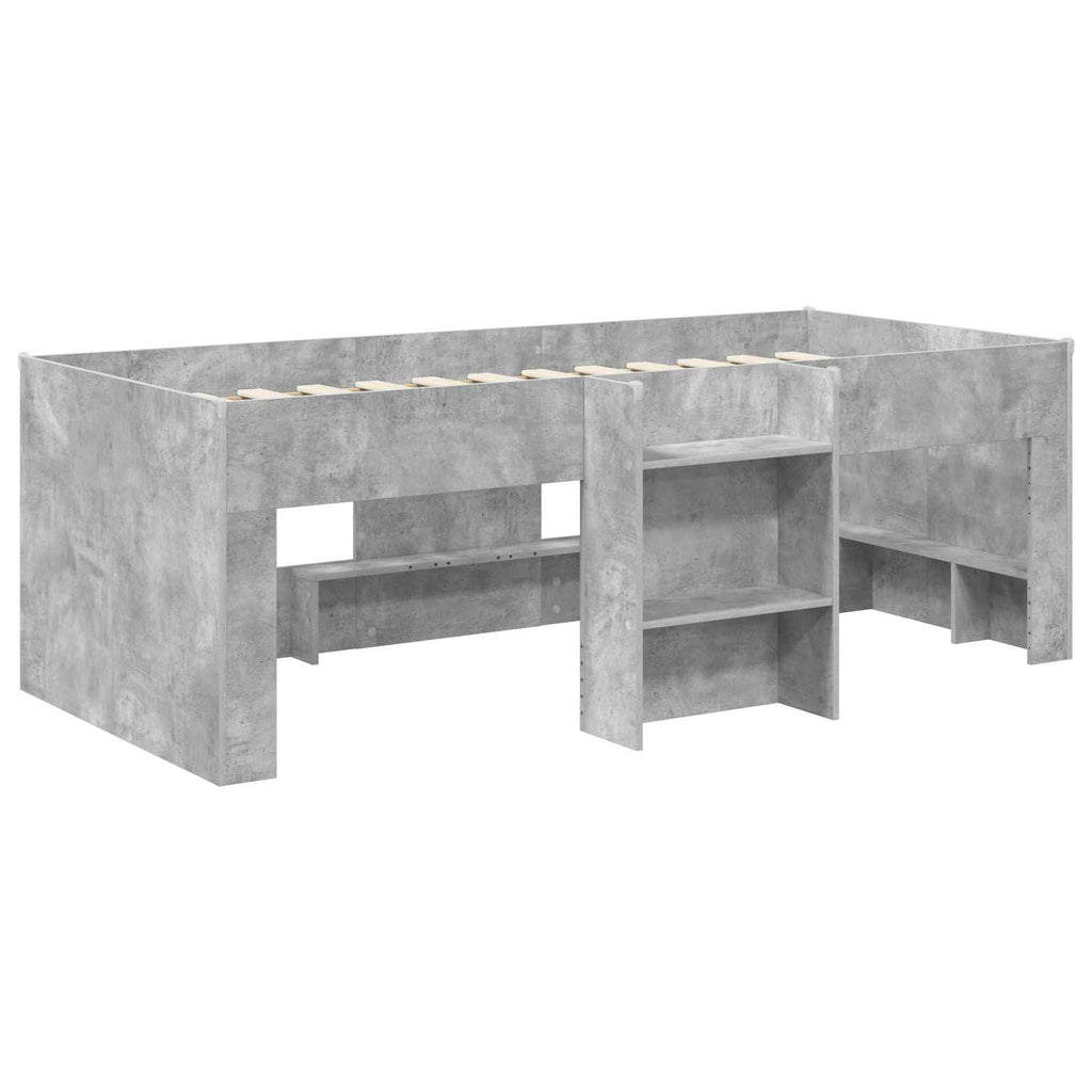 vidaXL Hochbett für Kinder 2 pcs Beton 203 x 101,1 x 68,5 cm