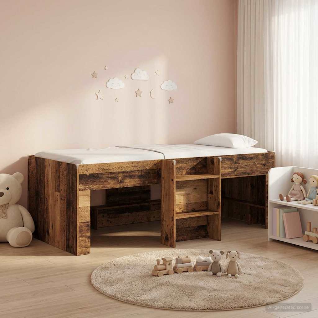 vidaXL Hochbett für Kinder 2 pcs Altholz 203 x 101,1 x 68,5 cm