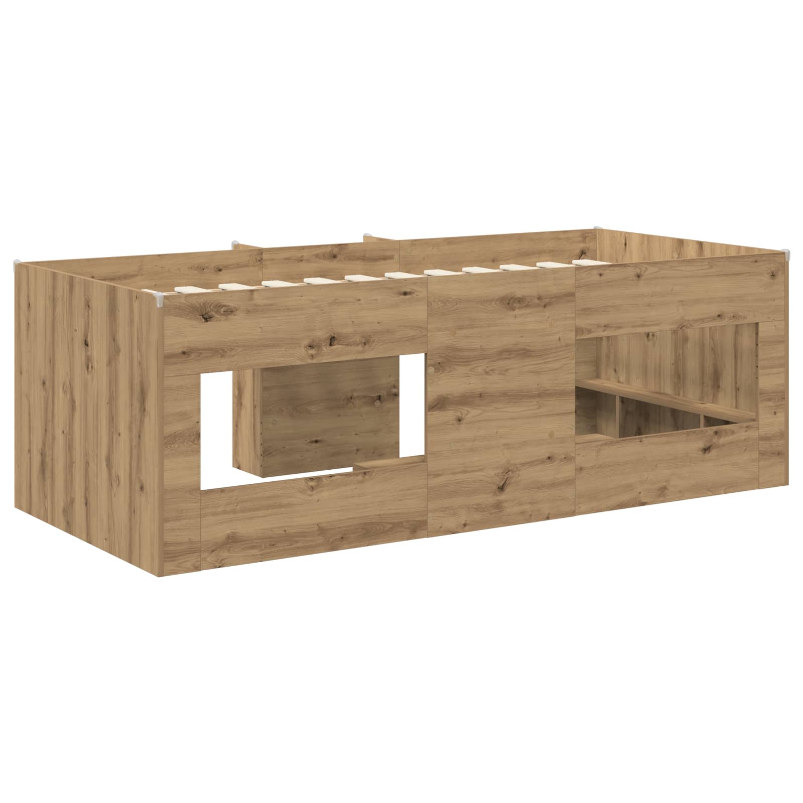 vidaXL Hochbett für Kinder 2 pcs Kunsthandwerk Eiche Holzwerkstoff