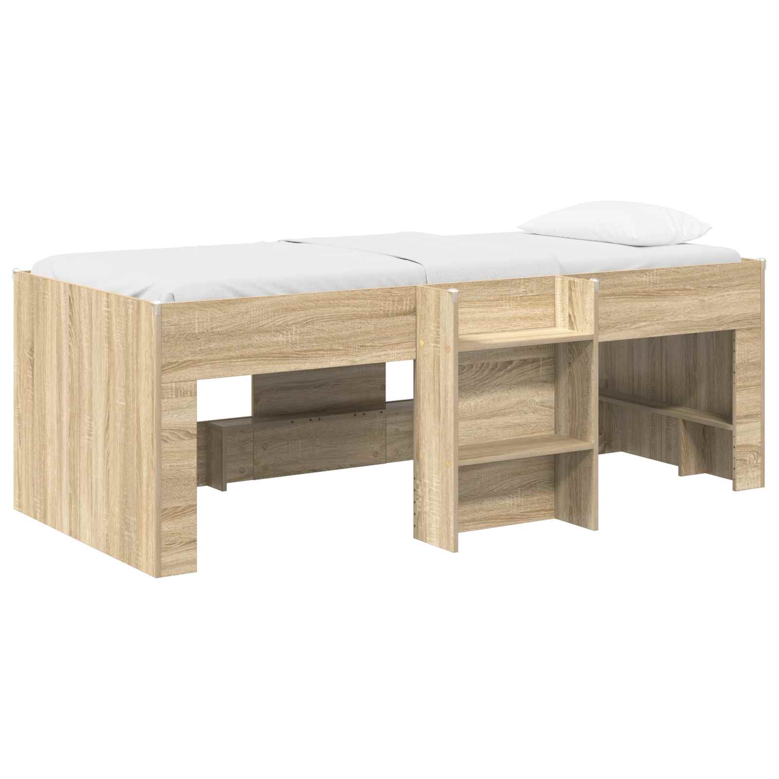 vidaXL Hochbett für Kinder 2 pcs Sonoma-Eiche 90 x 200 cm