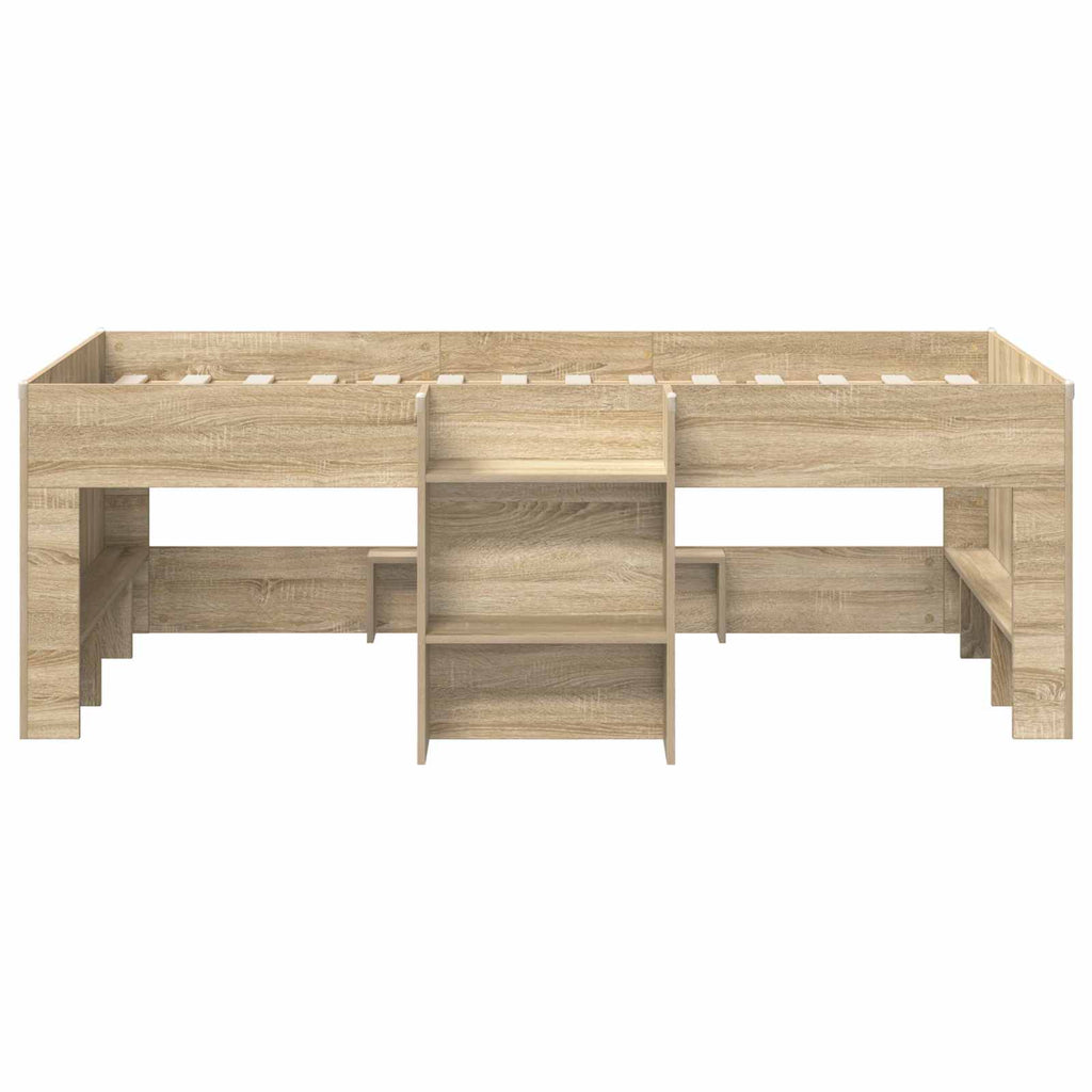 vidaXL Hochbett für Kinder 2 pcs Sonoma-Eiche 90 x 200 cm