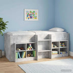 vidaXL Hochbett für Kinder 2 pcs Betongrau 90 x 200 cm Holzwerkstoff