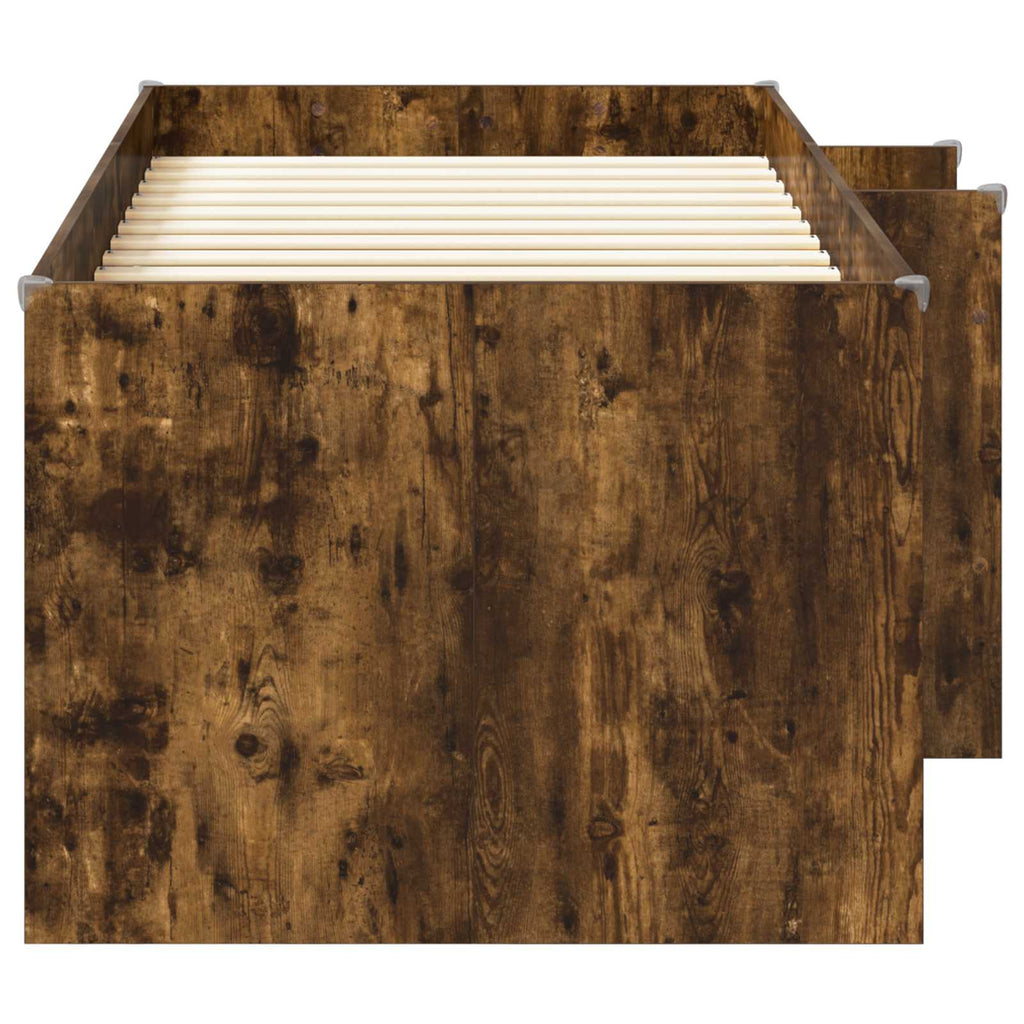vidaXL Hochbett für Kinder 2 pcs Geräucherte Eiche 90 x 200 cm