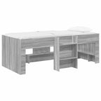 vidaXL Hochbett für Kinder 2 pcs Grau Sonoma 90 x 200 cm Holzwerkstoff