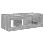 vidaXL Hochbett für Kinder 2 pcs Grau Sonoma 90 x 200 cm Holzwerkstoff