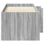 vidaXL Hochbett für Kinder 2 pcs Grau Sonoma 90 x 200 cm Holzwerkstoff