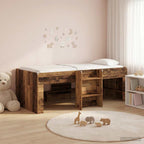 vidaXL Hochbett für Kinder 2 pcs Altholz 90 x 200 cm Holzwerkstoff