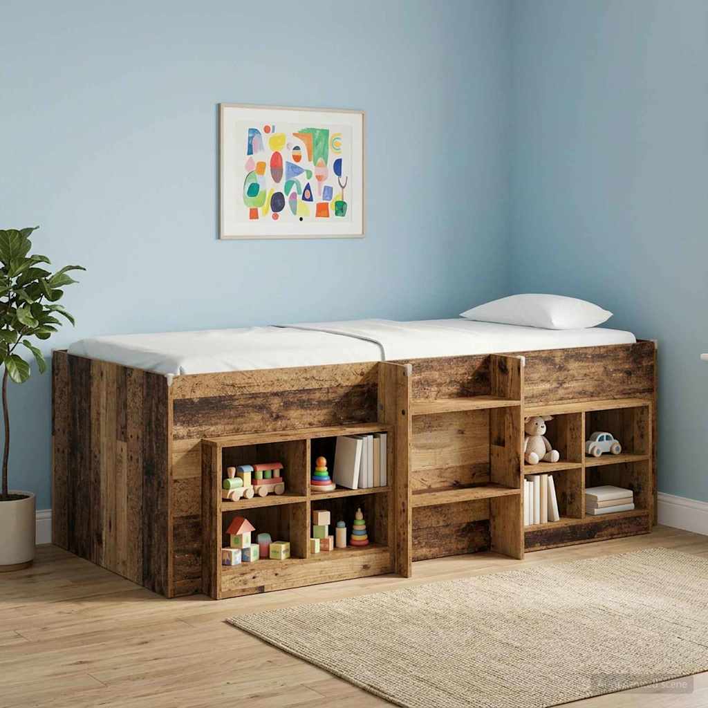 vidaXL Hochbett für Kinder 2 pcs Altholz 90 x 200 cm Holzwerkstoff