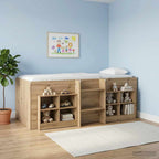 vidaXL Hochbett für Kinder 2 pcs Artisan-Eiche 90 x 200 cm