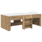 vidaXL Hochbett für Kinder 2 pcs Artisan-Eiche 90 x 200 cm