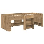 vidaXL Hochbett für Kinder 2 pcs Artisan-Eiche 90 x 200 cm